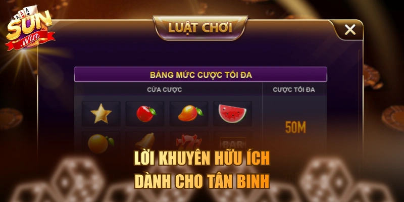 Lời khuyên hữu ích dành riêng cho tân binh